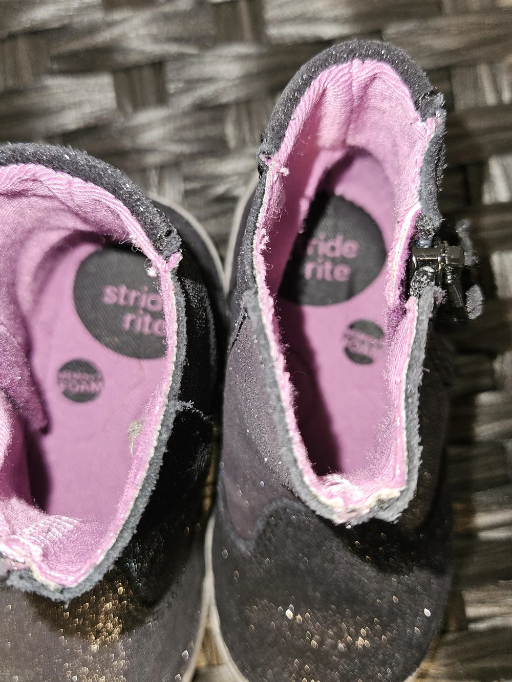 Stride Rite sparkly black